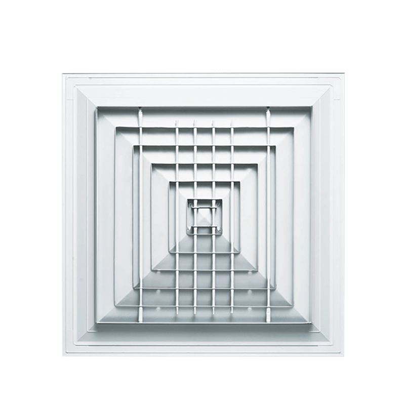 Ang multi-leaf air outlet ay angkop para sa pag-install sa mga pasilyo o smoke-proof pretreatment room